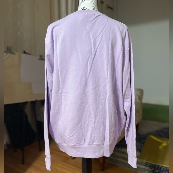 NWT Women’s Size XX-Large Fila Crewneck Sweater With Two Side Pockets Lavender - Picture 5 of 12